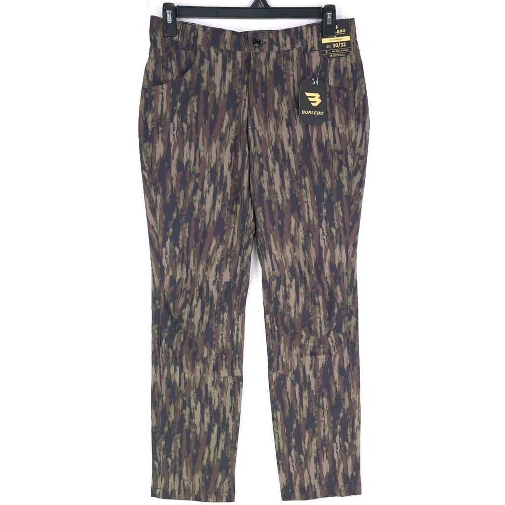 NWT‎ Burlebo Challenger Tiger Stripe Wetland Camo Pants Men's Sz. S Stretch Fit